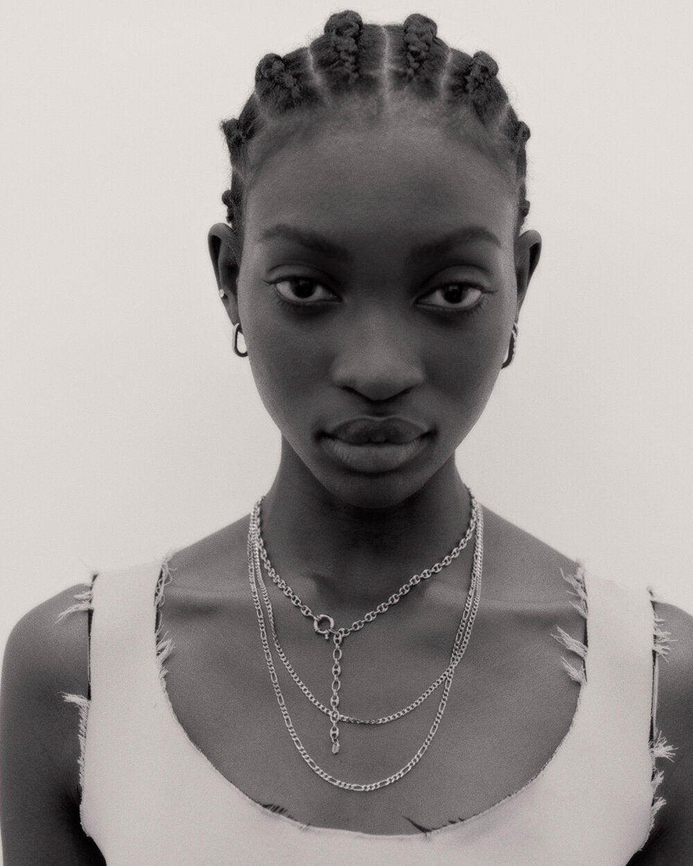 Saffi halskæde, sølv - 50 cm.